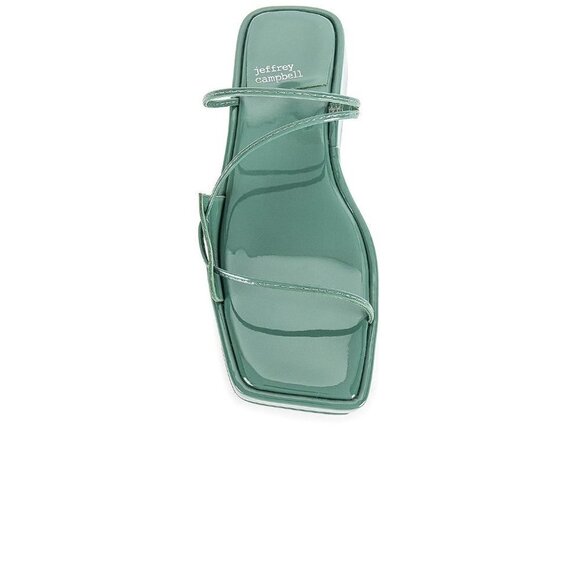 Jeffrey Campbell Atumano Flatform Sandal in Dusty Mint Patent Size 9 Women's - Picture 1 of 14